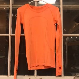 Lululemon swiftly tech orange long sleeve